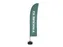 Beachflag 430cm complete set "S'inscrire ici" Groen