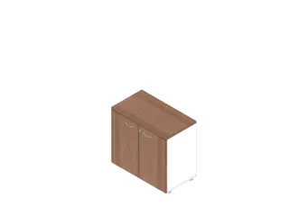 kantoorkast,HxBxD 730x800x450mm,1xhouten vloer,2ordnerhoogte,romp wit - 1