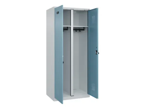 locker voor scheiding van kleding,HxBxD 1850x800x500mm,2vak