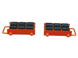 Onderwagen 12t Steunplaat Lxb 360x 220mm 12 Nylon Wielen Verstelbaar - 1