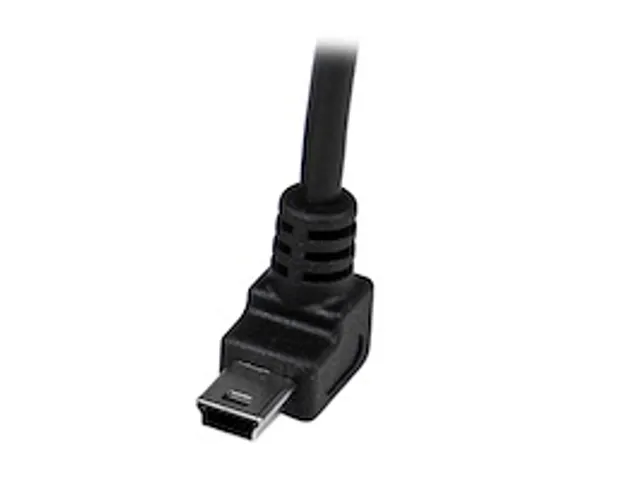 Câble Mini USB 1 m A vers Mini B coudé 90° vers le haut