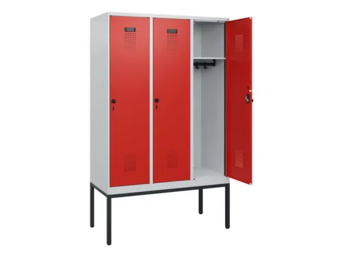 schoollocker,HxBxD 1950x1200x500mm,3vak,vak B 400mm,draaigrendel