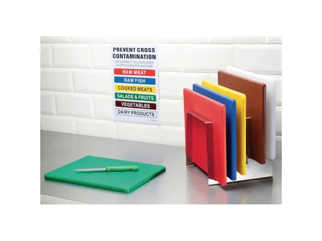 Planche à découper Hygiplas LDPE 450x300x10mm bleu