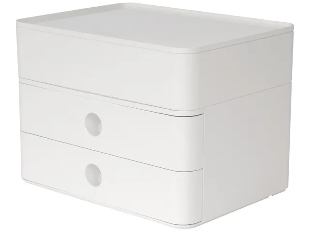 smart-box plus Han Allison 2 tiroirs et box blanc neige