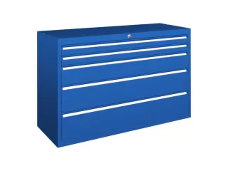 ladekast HxBxD 800x1023x600mm 5laden slot RAL7035 front RAL5012 - 2