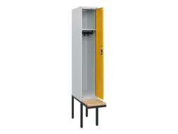 locker met bank,HxBxD 1950x300x815mm,1vak,vak B 300mm,cilinderslot