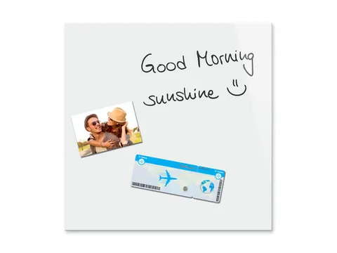 Glas/magneetbord Be!board 45x45 Cm Wit