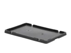 oplegdeksel,PP,v. draaistapelbak,BxD 400x600mm,zwart