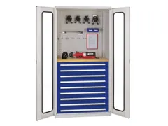 werkplaatskast,HxBxD 1950x1000x600mm,9lade(n),m. werkbankblad,RAL5010