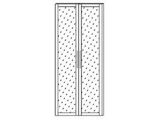 dubbele vleugeldeur,v. kantoorstelling,HxB 1880x800mm - 2