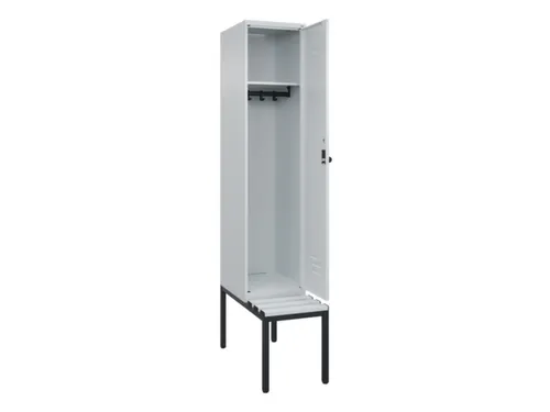 locker met bank,HxBxD 2120x400x815mm,1vak,vak B 400mm,draaigrendel