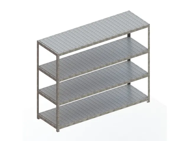 Breedvakstelling HxLxD 1970x2504x800mm vaklast 400kg 4 stalen panelen