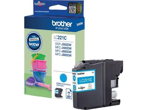 LC-221CBP Cyaan Inktcartridge 260 pagina's