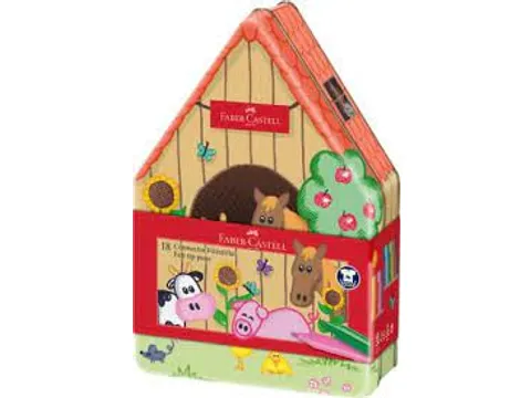 Viltstift Faber-Castell Connector boerderij 18 stuks in blik