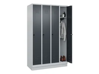locker,HxBxD 1950x1200x500mm,4vak,vak B 300mm,draaigrendel,sokkel - 3