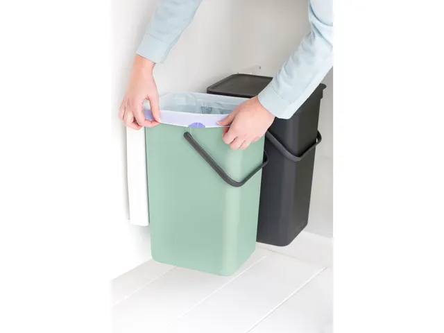 Inbouwafvalemmer Sort & Go 2x16 Liter Jade Donkergrijs