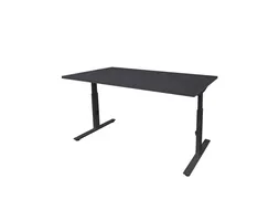 Bureau Linesto Plus Hoogte instelbaar 160x80 houtprint schaduw zwart