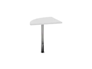 koppelelement voor bureau,90 °,HxBxD 720-840x600x600mm,rond,Bl-wit - 2