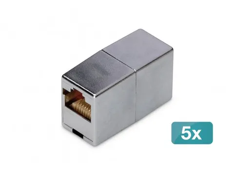 Modulaire koppeling CAT 5e afgeschermd RJ45 naar RJ45 5 stuks