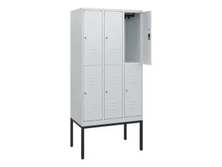 dubbeldekse locker,HxBxD 1950x900x500mm,3x2vak.,vak B 300mm,cil.-slot - 2