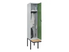 locker met bank,HxBxD 2120x400x815mm,1vak,vak B 400mm,draaigrendel