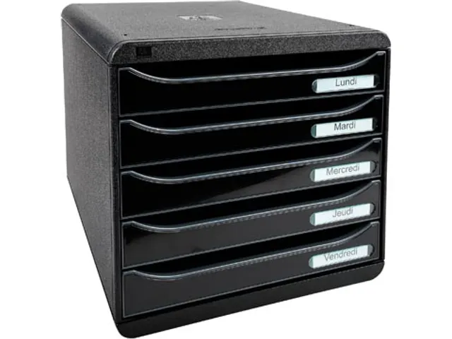 ladenblok Big-Box Plus zwart glossy 5 laden A4+