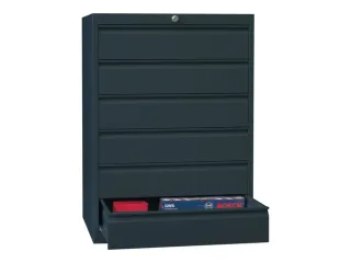 ladekast HxBxD 800x715x600mm 4laden slot RAL7035 front RAL7016 - 2