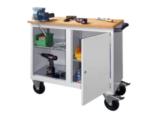 Werkplaatswagen 400kg Staalplaat Ral7035 Front Ral7035 - 3