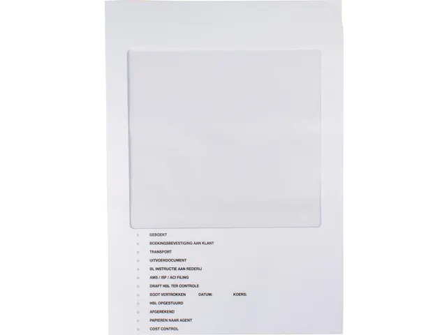 Douane mapje, wit, pak van 100 stuks