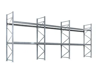 palletstelling,basis+2xaanbouw,HxBxD 4500x8590x1100mm,vakl. 1000kg - 1