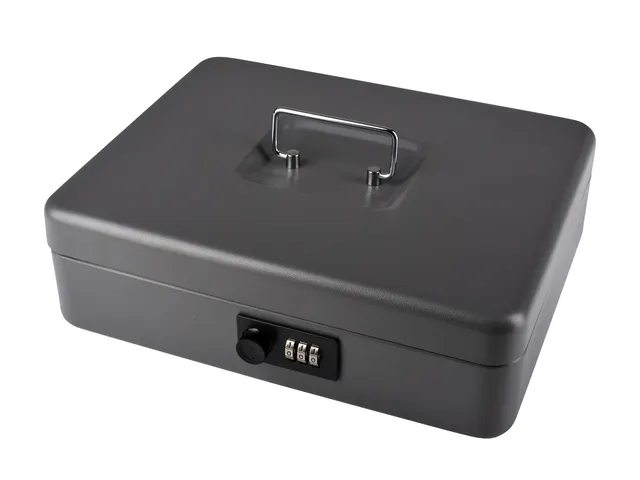 Geldkist Pavo met cijferslot 300x240x90mm donkergrijs