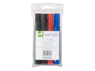 Permanente Marker Schuine Punt Assorti 4 Stuks - 1