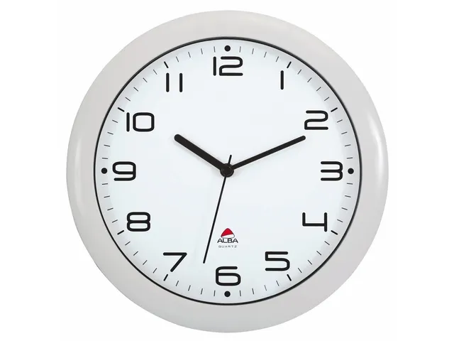 De Alba HORNEW wandklok met stille werking 30cm. wit