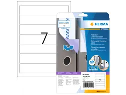 HERMA 10155 Rugetiket smal 192x38mm Verwijderbaar Wit 175 stuks