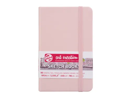 Schetsboek Talens Art Creation 80 witte vellen 140gr 90x140mm roze