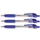 Balpen Quantore Grip drukknop blauw medium