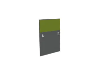 baliepaneel bureau aanbouw links MS-donkergrijs BN7048-groen 800mm - 1