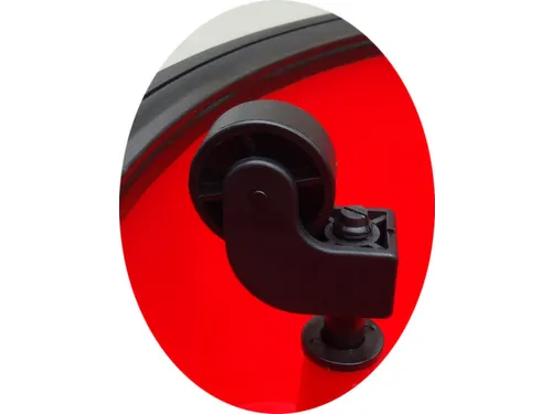 verrijdbaar opstapje,kunststof,RAL3020,trede Ø 283mm,3geveerde wielen