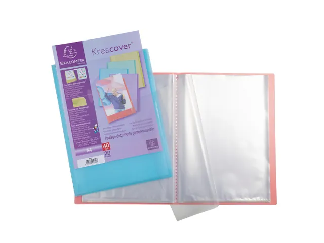 Protège-documents en polypropylène Kreacover Pastel 40 vues - A4 - C