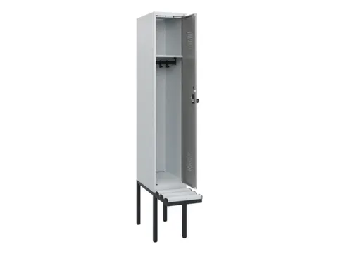 locker met bank,HxBxD 1950x300x815mm,1vak,vak B 300mm,draaigrendel
