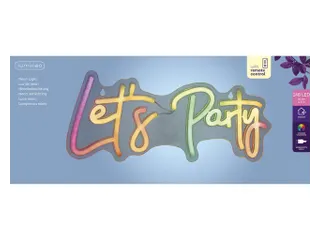 Ledbord Lumineo indoor USB neon Let's Party led Colour change effects - 2