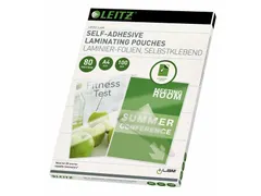 Lamineerhoes Leitz A4 zelfklevend 2x80 micron EVA 100stuks