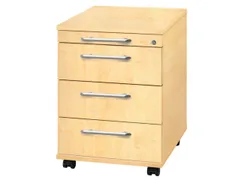 mobiel ladeblok,HxBxD 590x428x580mm,4lade(n),cil.-slot,romp esdoorn
