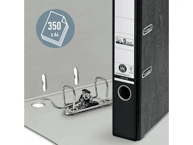 Ordner Leitz 1050 A4 50mm Zwart 100% gerecycled karton