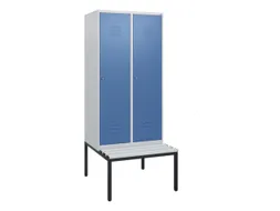 locker met bank,HxBxD 1950x800x815mm,2vak,vak B 400mm,cil.-slot
