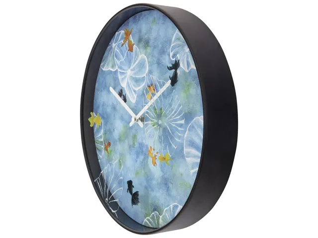 Horloge murale 30cm-Silent-Bleu-Plastique-NeXtime Pond