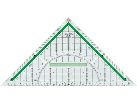 Geodriehoek M+R 20cm kunststof Greenline