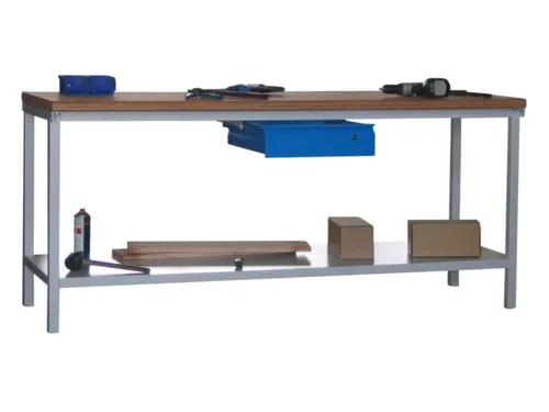 Werkbank 900x2000x700mm 1lade Frame/behuizing Ral7035 Front Ral5010