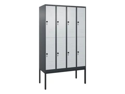 dubbeldekse locker,HxBxD 2120x1200x500mm,4x2vak.,vak B 300mm