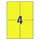 Gekleurde Etiketten 105x148mm Fluor Geel 42222